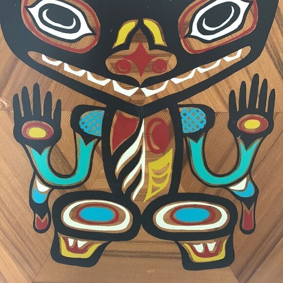 Vintage First Nations Bear Mother
Painted Cedar Wooden Wall
Hanging Plate - Picture 10 of 17